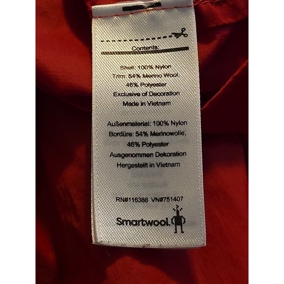 Smartwool Windbreaker Lightweight Mens Red Full Zip Size XL 100% Nylon Outdoors - Picture 9 of 9